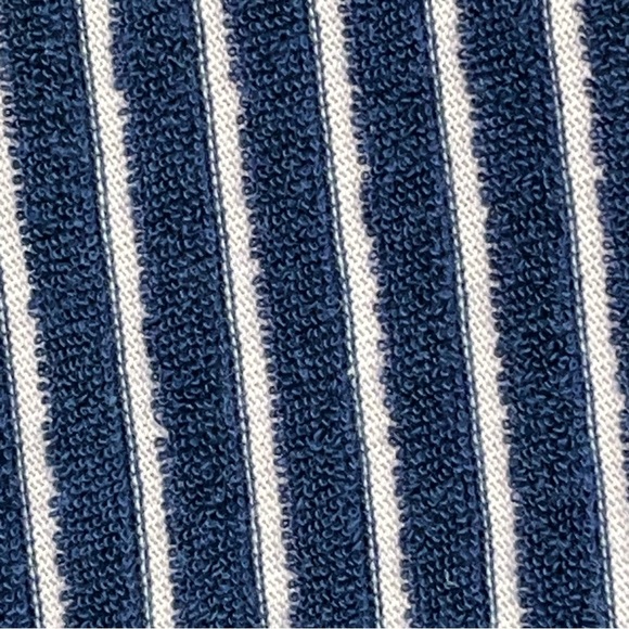 Croquet XXL Terrycloth Button Up Shirt men’s 0953 pink blue stripe short sleeve - Picture 5 of 9